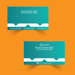 Simple modern business card template . Flat design vector abstract creative 