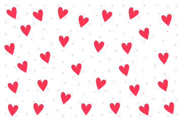 flat style lovely heart pattern backdrop for greeting card design