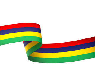 Mauritius flag element design national independence day banner ribbon png
