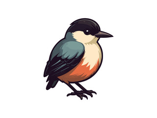 vector beautiful bird flat design .