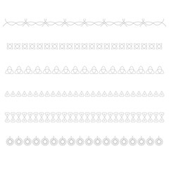 ornamental borders divider line design elements vector collection
