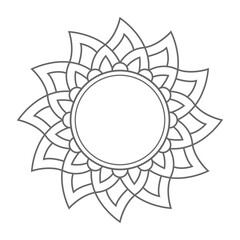 luxury ornamental frame in mandala style background