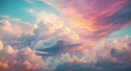 パステルカラーの美しい雲
