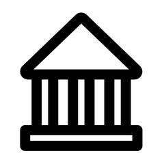 bank icon, place simple line icon