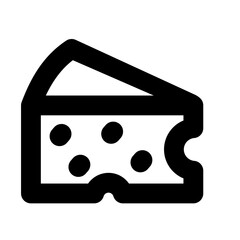 cheese icon, cheese simple line icon