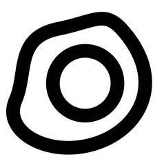 egg icon, food simple line icon
