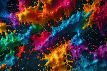 Paint Splash 8k Colorful Desktop Wallpaper