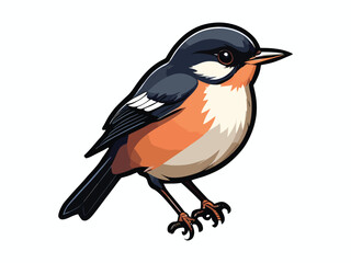 vector beautiful bird flat design .