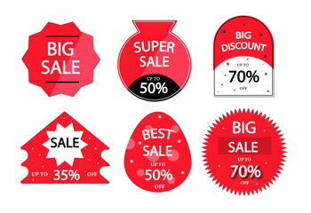 Sale labels collection vector labels banner set stickers