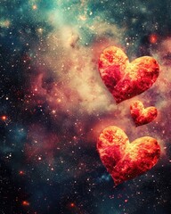 A love heart shaped object illustrations for card background