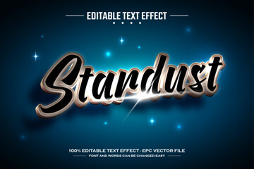 Stardust 3D editable text effect template
