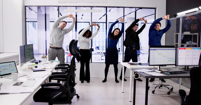 Company Fitness Stretch Exercise