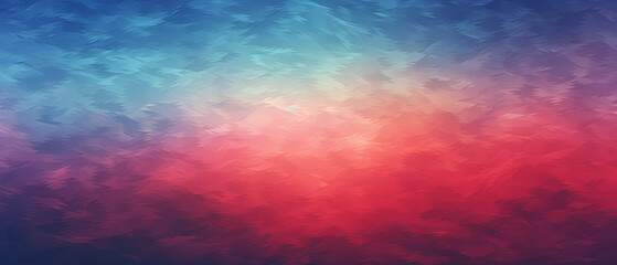 Colorful red and blue gradient background, noisy grain background.
