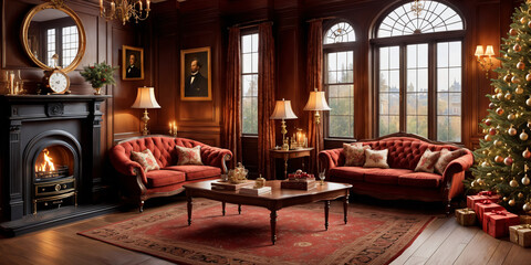 Classic cristmass interior