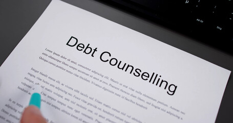 Debt Counseling Business Paper In Office