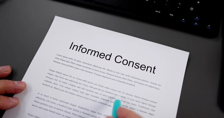 Obraz premium Medical Waiver Consent Form