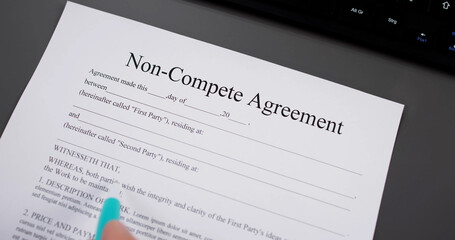 Non Compete Agreement. Business Competition Contract