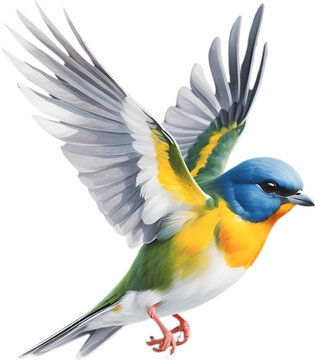 Close-up image of a Tropical parula bird. 