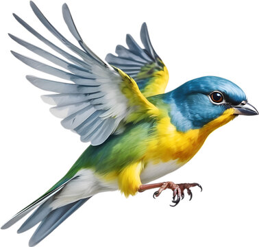 Close-up image of a Tropical parula bird. 
