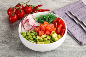 Hawaian cuisine - Poke with salmon