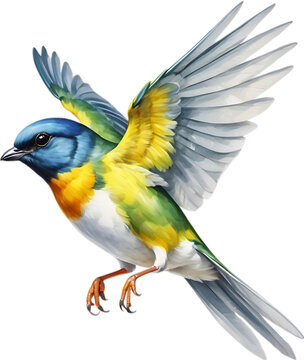 Close-up image of a Tropical parula bird. 