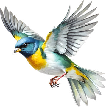 Close-up image of a Tropical parula bird. 