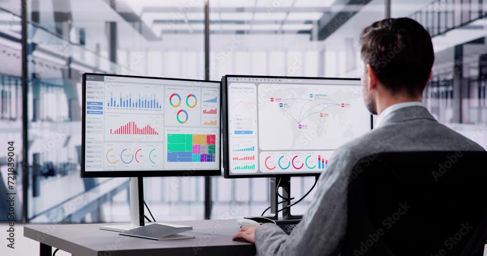 Aufkleber Business Data Analytics Dashboard