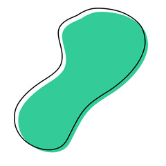 Abstract blotch shape. Liquid shape elements