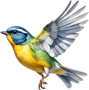 Close-up image of a Tropical parula bird. 
