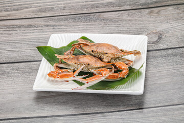 Yummy boiled crab in the plate