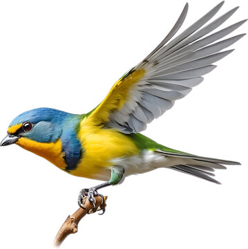 Close-up image of a Tropical parula bird. 