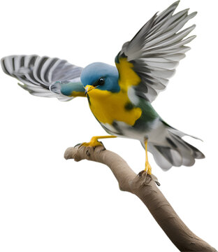 Close-up image of a Tropical parula bird. 