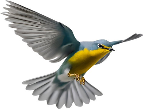 Close-up image of a Tropical parula bird. 