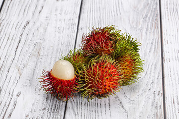 Sweet juicy tropical fruit rambutan