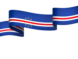 Cabo Verde flag element design national independence day banner ribbon png
