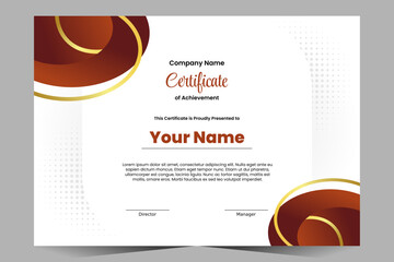 illustration vector graphic of gold and red certificate perfect for corporate certificate