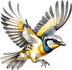Close-up image of a Spotted pardalote bird. 