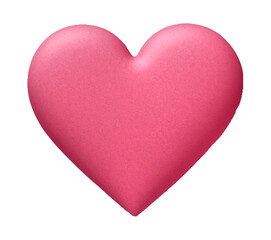 Obraz premium Heart pink floating on tranparent background.