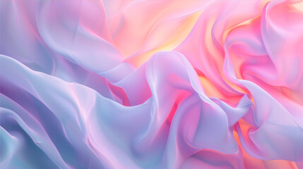 Fototapeta premium Beautiful background. transparent fabric of holographic color on a blue background.