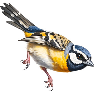Close-up image of a Spotted pardalote bird. 