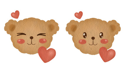 Cute Brown Teddy Bear Illustration