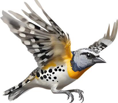 Close-up image of a Spotted pardalote bird. 