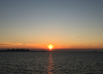 sunset over the sea