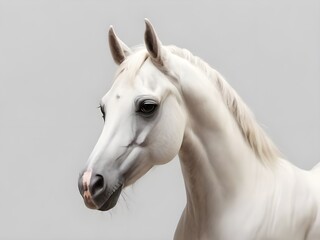 white horse portrait,generative ai