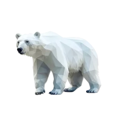 Foto op Canvas 3D Cartoon Polar Bear Logo Illustration No Background Perfect for Print on Demand © Kevin