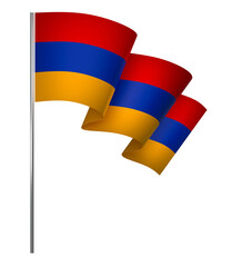 Armenia flag element design national independence day banner ribbon png
