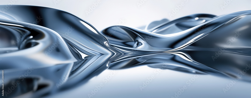 Canvas Prints chrome waves background
