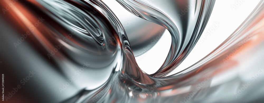 Canvas Prints chrome waves background