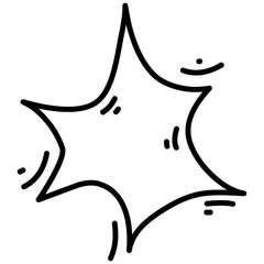 comic explosions hand-drawn doodle outline white elements