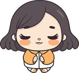 cute girl chibi cartoon character